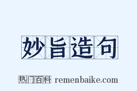 妙旨造句是什么意思的图片